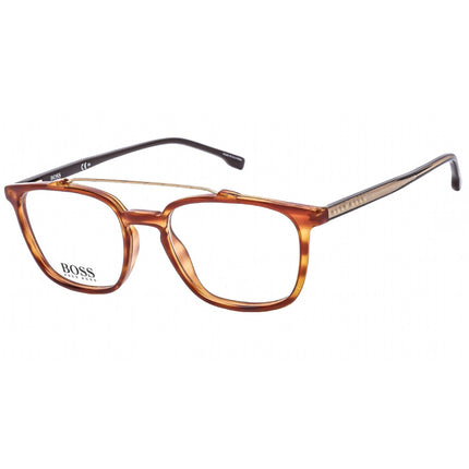 Hugo Boss Men's Eyeglasses - Clear Lens Brown Horn Acetate Frame | Boss 1049 0EX4 00 ,
