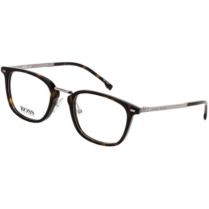 Hugo Boss Men's Eyeglasses - Clear Lens Dark Havana Square Frame | BOSS 1057 0086 00 ,