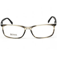 Hugo Boss Men's Eyeglasses - Clear Lens Gray Bksptd Rectangular Frame | 0963 0ACI 00 ,