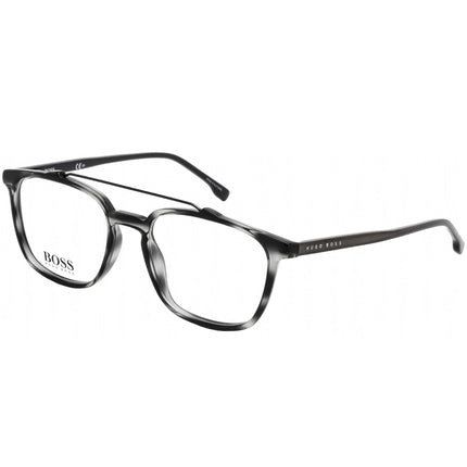 Hugo Boss Men's Eyeglasses - Clear Lens Grey Horn Acetate Frame | Boss 1049 02W8 00 ,