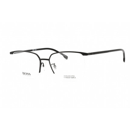Hugo Boss Men's Eyeglasses - Clear Lens Matte Black Metal Frame | BOSS 1225/F 0003 00 ,