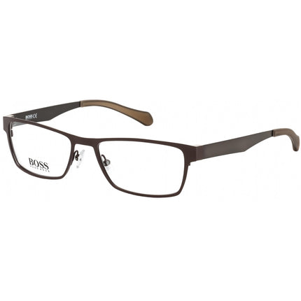 Hugo Boss Men's Eyeglasses - Clear Lens Stainless Steel Rectangular | 0873 005N 00 ,