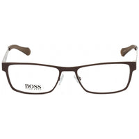 Hugo Boss Men's Eyeglasses - Clear Lens Stainless Steel Rectangular | 0873 005N 00 ,