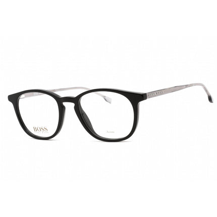 Hugo Boss Men's Eyeglasses - Full Rim Black Plastic Round Frame | BOSS 1087/IT 0807 00 ,