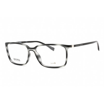 Hugo Boss Men's Eyeglasses - Full Rim Grey Horn Optyl Rectangular | 0679/N 02W8 00 ,