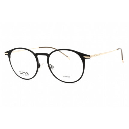 Hugo Boss Men's Eyeglasses - Full Rim Matte Black Metal Oval Frame | BOSS 1252 0003 00 ,