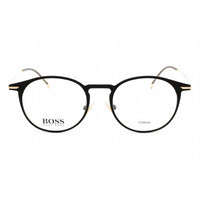 Hugo Boss Men's Eyeglasses - Full Rim Matte Black Metal Oval Frame | BOSS 1252 0003 00 ,