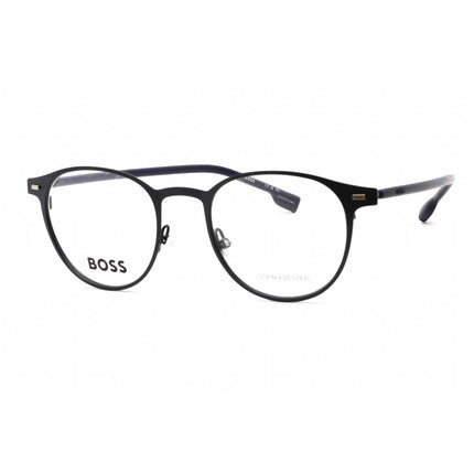 Hugo Boss Men's Eyeglasses - Full Rim Matte Blue Metal Oval Shape Frame | 1010 0FLL 00 ,