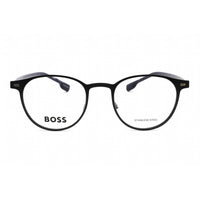 Hugo Boss Men's Eyeglasses - Full Rim Matte Blue Metal Oval Shape Frame | 1010 0FLL 00 ,