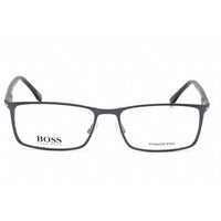 Hugo Boss Men's Eyeglasses - Full Rim Matte Blue Metal Rectangular | 1006 0FLL 00 ,