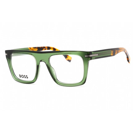 Hugo Boss Men's Eyeglasses - Green Havana Rectangular Shape Frame | BOSS 1597 0XGW 00 ,