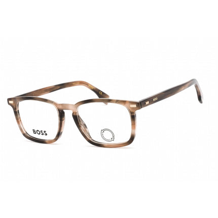 Hugo Boss Men's Eyeglasses - Grey Brown Plastic Square Shape Frame | BOSS 1368 0S05 00 ,