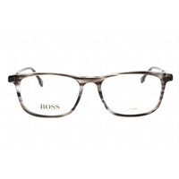 Hugo Boss Men's Eyeglasses - Grey Horn Rectangular Shape Frame | BOSS 1050/IT 02W8 00 ,