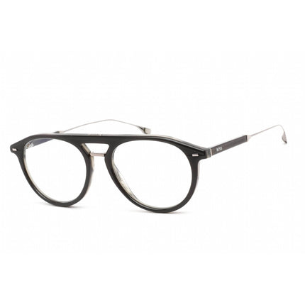 Hugo Boss Men's Eyeglasses - Grey Plastic Round Shape Frame | BOSS 1358/BB 0KB7 00 ,