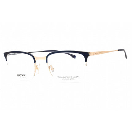 Hugo Boss Men's Eyeglasses - Half Rim Blue Gold Stainless Steel | BOSS 1244 0NUC 00 ,