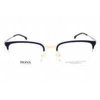 Hugo Boss Men's Eyeglasses - Half Rim Blue Gold Stainless Steel | BOSS 1244 0NUC 00 ,