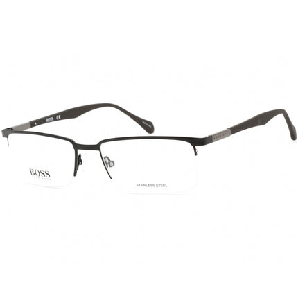 Hugo Boss Men's Eyeglasses - Half Rim Matte Black Rectangular Frame | 0829 0YZ2 00 ,
