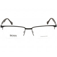 Hugo Boss Men's Eyeglasses - Half Rim Matte Black Rectangular Frame | 0829 0YZ2 00 ,