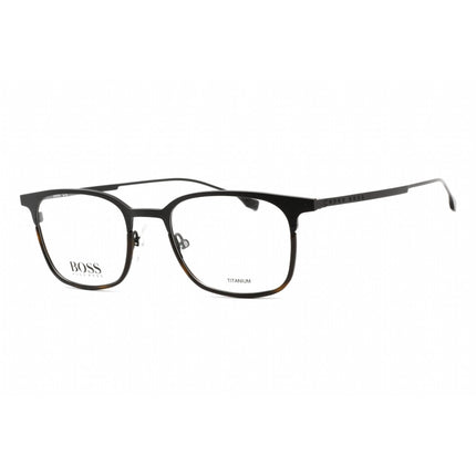 Hugo Boss Men's Eyeglasses - Matte Black Havana Rectangular Metal Frame | 1014 00AM 00 ,
