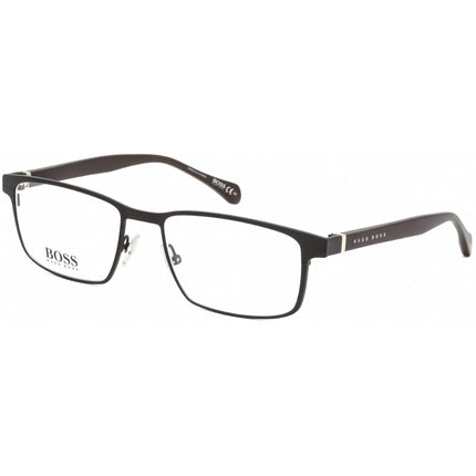Hugo Boss Men's Eyeglasses - Matte Black Rectangular Frame Clear Lens | Boss 1119 003 ,