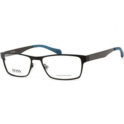 Hugo Boss Men's Eyeglasses - Matte Black/Blue Rectangular Shape Frame | 0873 00MB 00 ,