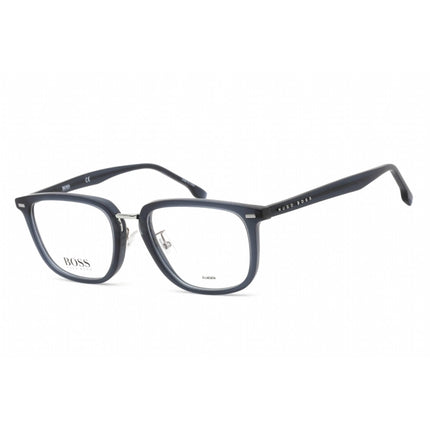 Hugo Boss Men's Eyeglasses - Matte Blue Acetate Square Frame | BOSS 1341/F 0FLL 00 ,