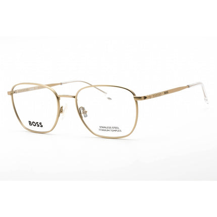 Hugo Boss Men's Eyeglasses - Matte Gold Metal Rectangular Frame | BOSS 1415 0AOZ 00 ,