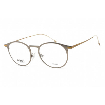 Hugo Boss Men's Eyeglasses - Matte Ruthenium Titanium Round Frame | BOSS 1252 0R81 00 ,