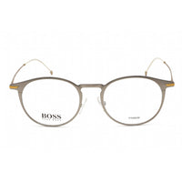 Hugo Boss Men's Eyeglasses - Matte Ruthenium Titanium Round Frame | BOSS 1252 0R81 00 ,