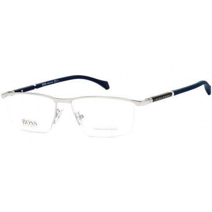 Hugo Boss Men's Eyeglasses - Palladium/Black/Blue Steel Frame | BOSS 1104/F 0010 00 ,