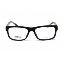 Hugo Boss Men's Eyeglasses - Rectangular Black Grey Horn Frame | BOSS 0729/IT 02QC 00 ,