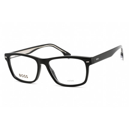 Hugo Boss Men's Eyeglasses - Rectangular Black Plastic Frame | BOSS 1354/U 0807 00 ,
