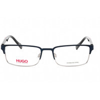 Hugo Boss Men's Eyeglasses - Rectangular Blue/Ruthenium Metal Frame | HG 0136 0KU0 00 ,