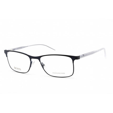 Hugo Boss Men's Eyeglasses - Rectangular Matte Blue Metal Frame | BOSS 0967/IT 0FLL 00 ,