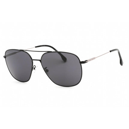 Hugo Boss Men's Sunglasses - Black/Ruthenium Metal Aviator | BOSS 1218/F/SK 0TI7 IR ,