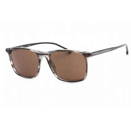 Hugo Boss Men's Sunglasses - Full Rim Grey Horn Plastic Frame | BOSS 1046/S/IT 02W8 70 ,
