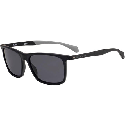 Hugo Boss Men's Sunglasses - Grey CR39 Lens Matte Black Frame | BOSS 1078/S 0003 IR ,