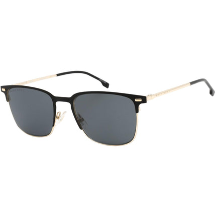 Hugo Boss Men's Sunglasses - Matte Black and Gold Square Frame | BOSS 1019/S 0I46 IR ,