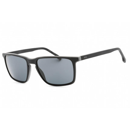Hugo Boss Men's Sunglasses - Matte Black/Grey Plastic Frame | BOSS 1556/O/S 0O6W IR ,