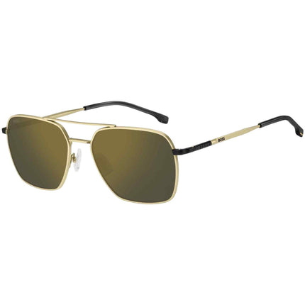 Hugo Boss Men's Sunglasses - Matte Gold and Black Metal Frame | BOSS 1414/S 00NZ JO ,