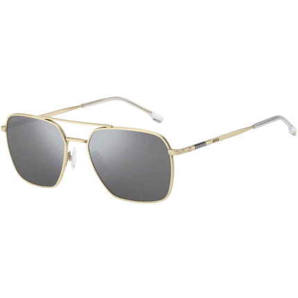 Hugo Boss Men's Sunglasses - Mirrored Lens Matte Gold Frame | BOSS 1414/S 0AOZ T4 ,