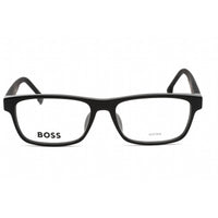 Hugo Boss Unisex Eyeglasses - Clear Lens Black Acetate Rectangular Frame | 1041 807 ,