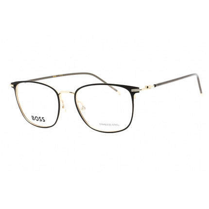 Hugo Boss Unisex Eyeglasses - Full Rim Black Gold Round Shape | BOSS 1431 02M2 00 ,