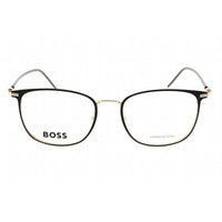 Hugo Boss Unisex Eyeglasses - Full Rim Black Gold Round Shape | BOSS 1431 02M2 00 ,