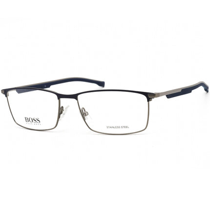 Hugo Boss Unisex Eyeglasses - Full Rim Matte Ruthenium and Black | BOSS 1201 0R81 00 ,