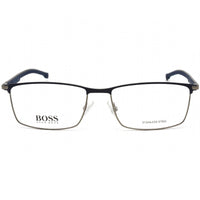 Hugo Boss Unisex Eyeglasses - Full Rim Matte Ruthenium and Black | BOSS 1201 0R81 00 ,
