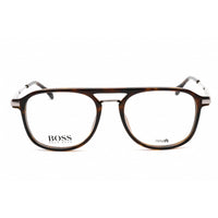 Hugo Boss Unisex Eyeglasses - Full Rim Pilot Shape Dark Havana Metal Frame | 1092 086 ,