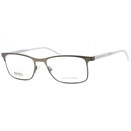 Hugo Boss Unisex Eyeglasses - Matte Grey/White Steel Frame | BOSS 0967/IT 0FRE 00 ,