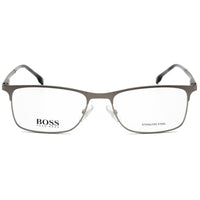 Hugo Boss Unisex Eyeglasses - Matte Ruthenium and Black Rectangular | BOSS 1186 0R81 ,