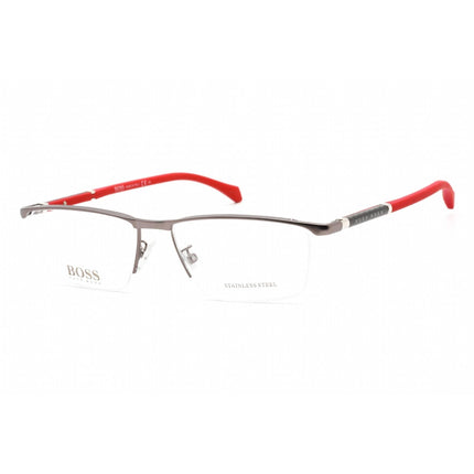 Hugo Boss Unisex Eyeglasses - Matte Ruthenium Metal Rectangular | BOSS 1104/F 0R80 00 ,